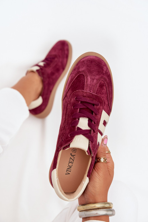 Suedes naiste spordistiilis kingad „Vinceza 79557" bordo värvi