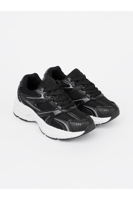 Must Naiste kingad  i białą podeszwą