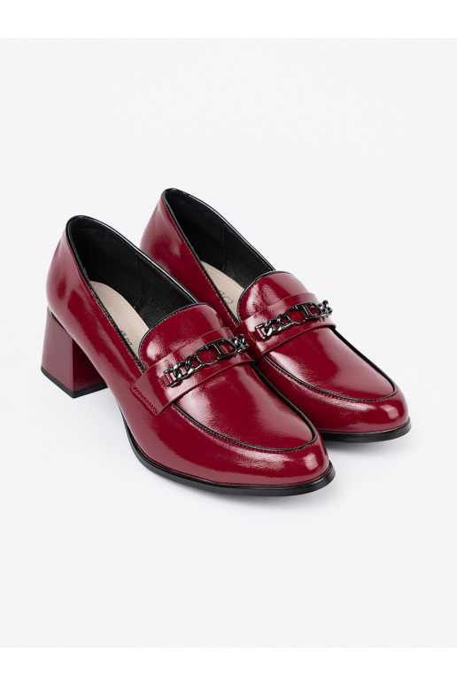 bordoo-värvi naiste omad kingad kõrgetel kontsadel