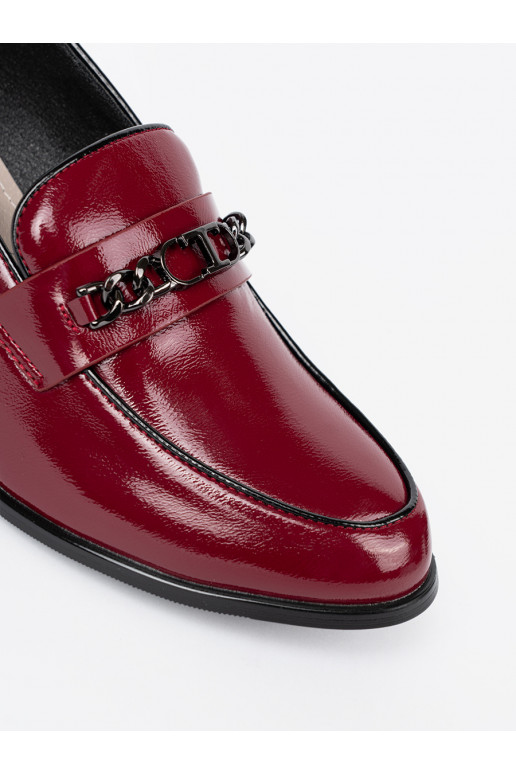 bordoo-värvi naiste omad kingad kõrgetel kontsadel