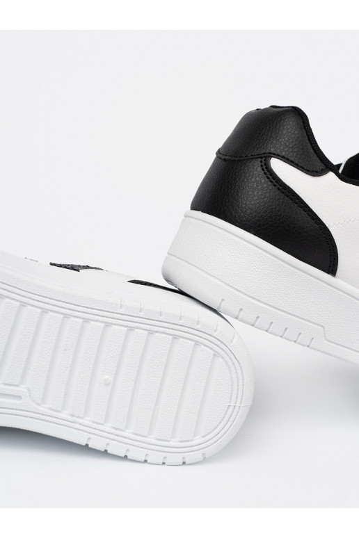  must-valge värv Naiste kingad z brokatowymi wstawkami