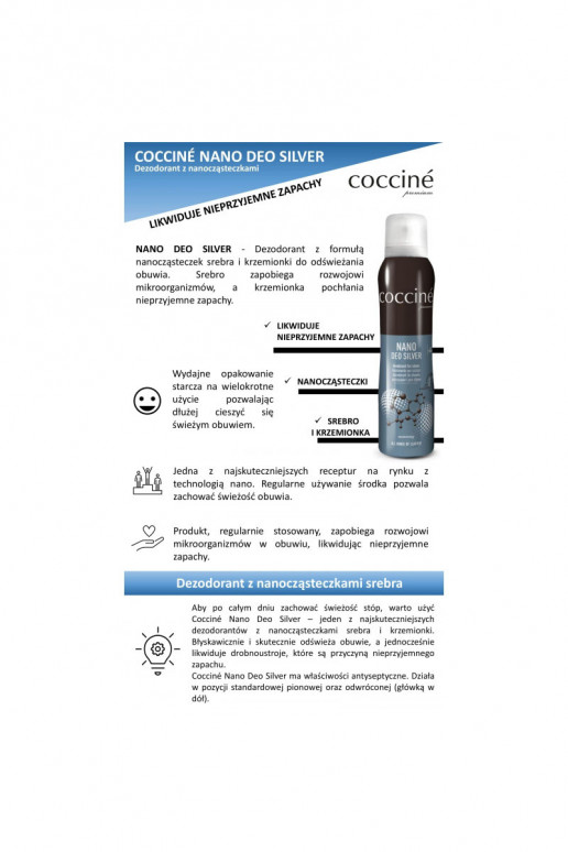 Coccine Nano Deo Silver Kingavärskendaja 75ml