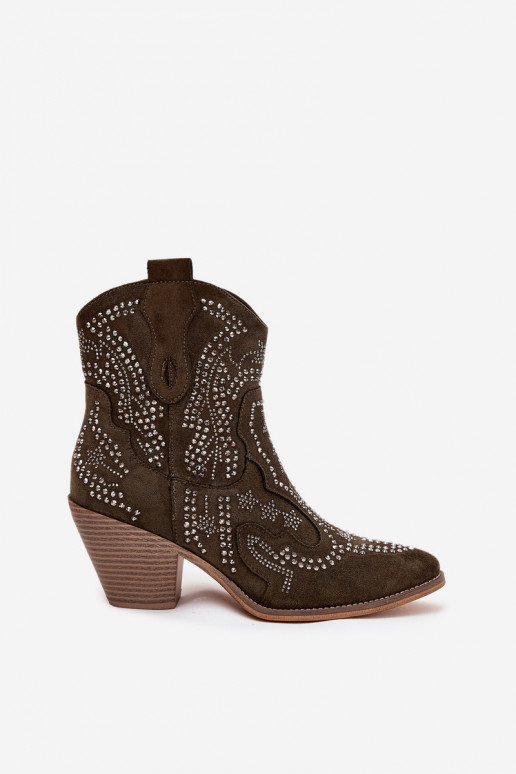 voodriga  kauboistiilis saapad  khakivärvi Lelira