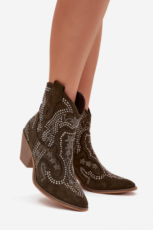 voodriga  kauboistiilis saapad  khakivärvi Lelira