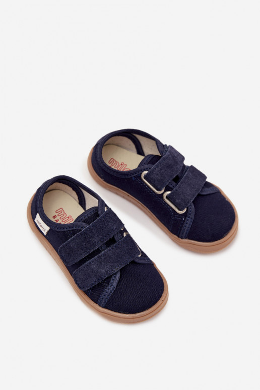 Poikien tummansiniset "Barefoot" sandaalit "Sujautus" Milami Saphira
