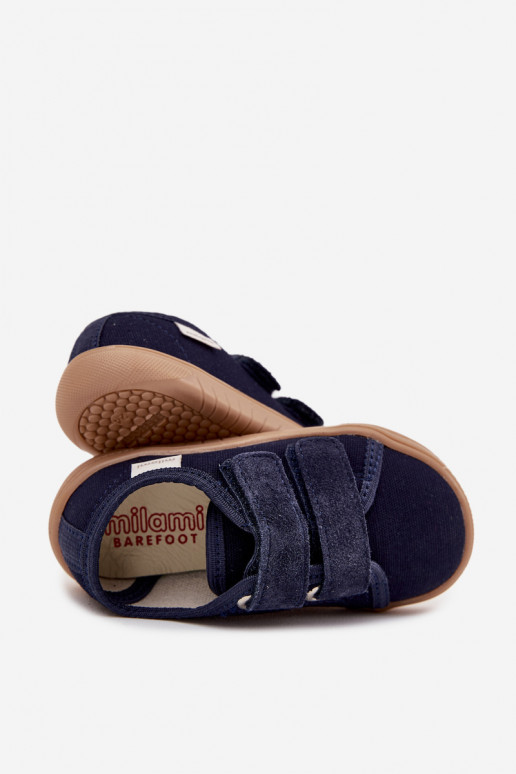 Poikien tummansiniset "Barefoot" sandaalit "Sujautus" Milami Saphira