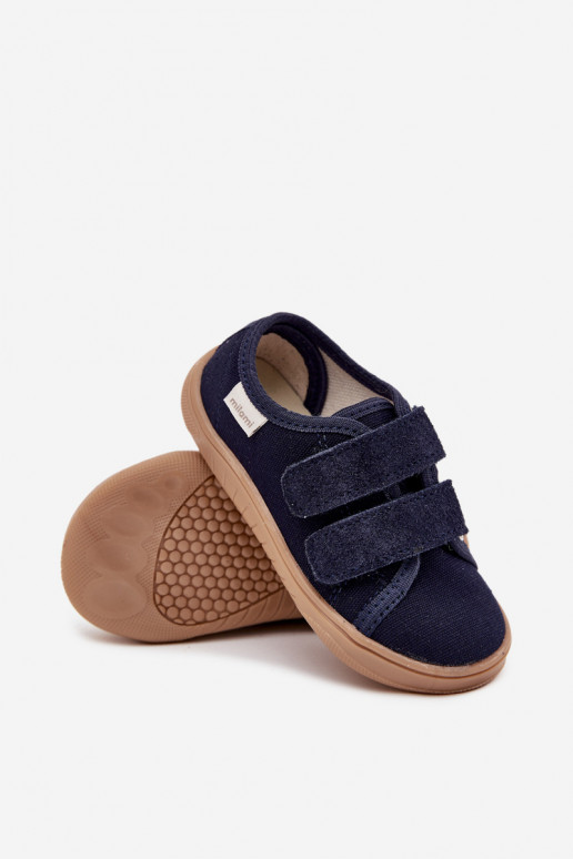 Poikien tummansiniset "Barefoot" sandaalit "Sujautus" Milami Saphira