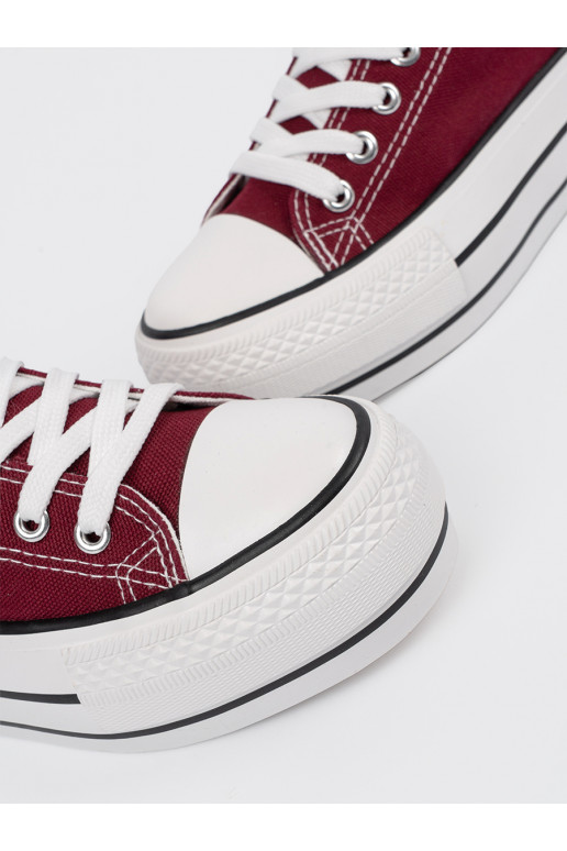  burgundi värvi kingad platvormiga