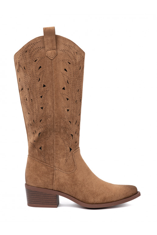 pika säärega saapad przed kolano pruunid värvi 