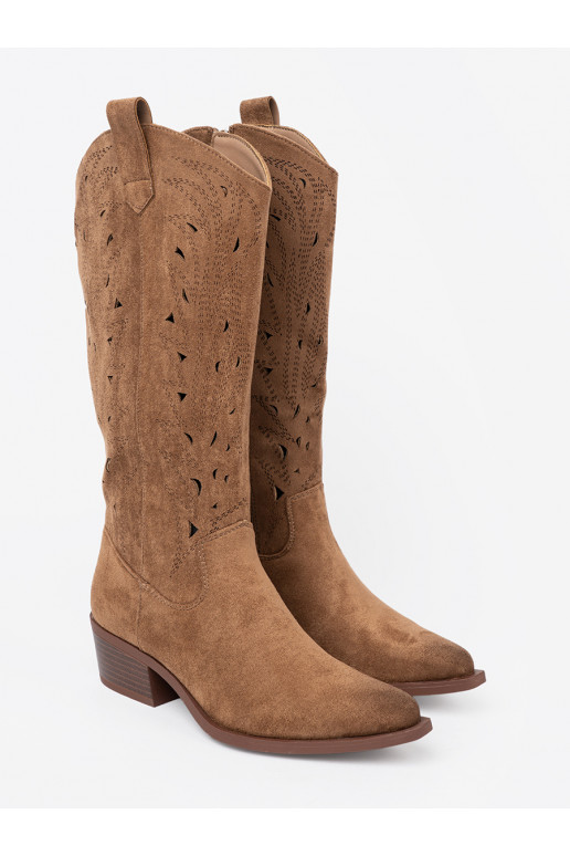 pika säärega saapad przed kolano pruunid värvi 