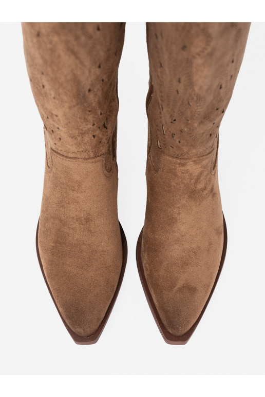 pika säärega saapad przed kolano pruunid värvi 