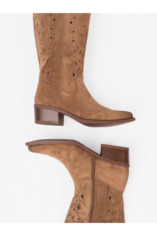 pika säärega saapad przed kolano pruunid värvi 