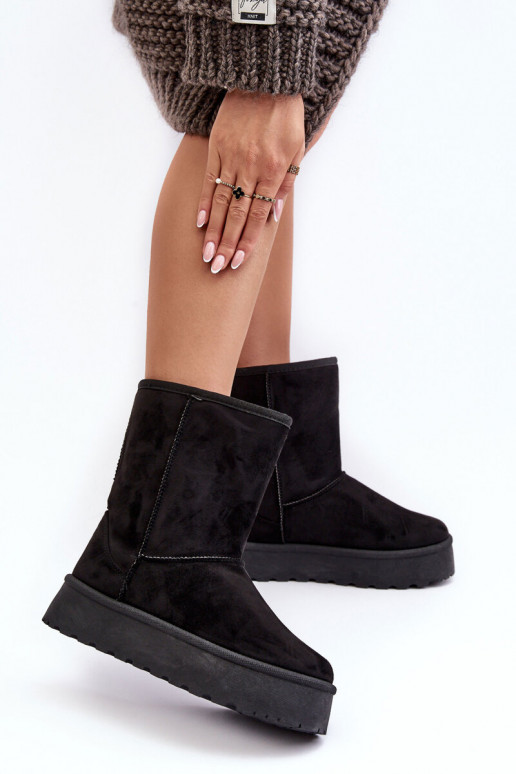  nööpidega lumesaapad karusnahaga Must Abrams