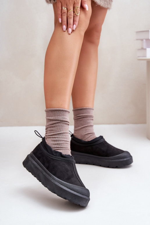 nööpidega lumesaapad  platvormiga  Must Izamine