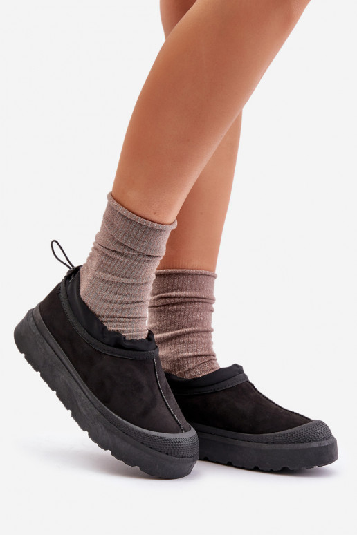 nööpidega lumesaapad  platvormiga  Must Izamine