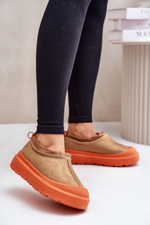 nööpidega lumesaapad  platvormiga  pruunid värvi Izamine