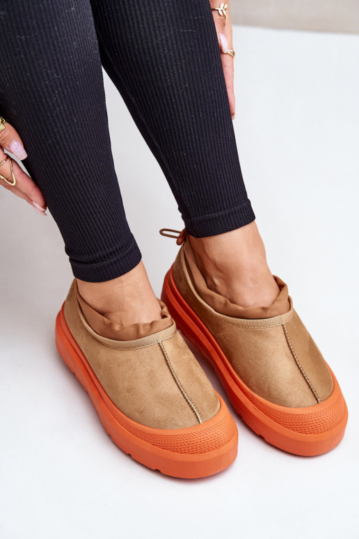 nööpidega lumesaapad  platvormiga  pruunid värvi Izamine