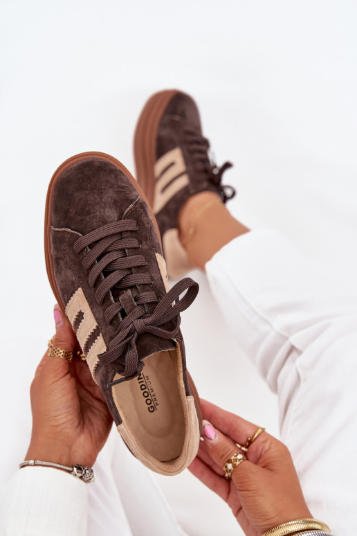  tüüpi jalanõud  platvormiga Z Naturalnego Zamszu Czekoladowe Eldira