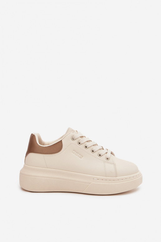 Naiste spordijalatsid platvormiga Big Star SS274246 elevandiluutoonis
