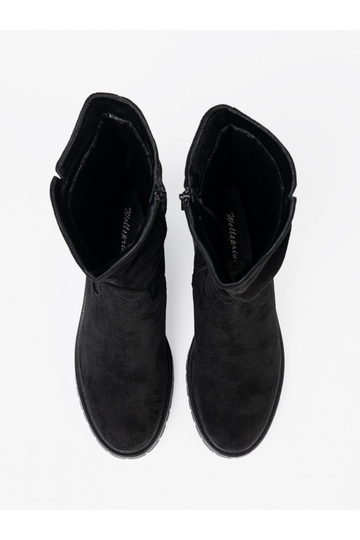 Naiste poolsaapad Mustad  i suwakiem