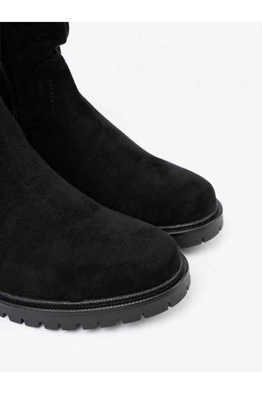 Naiste poolsaapad Mustad  i suwakiem