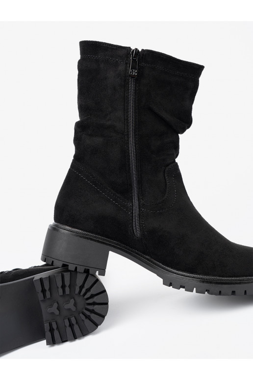 Naiste poolsaapad Mustad  i suwakiem