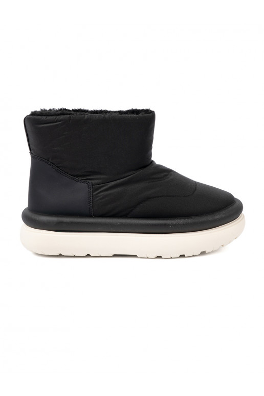 veekindel Naiste lumesaapad Mustad z futrzanym wnętrzem