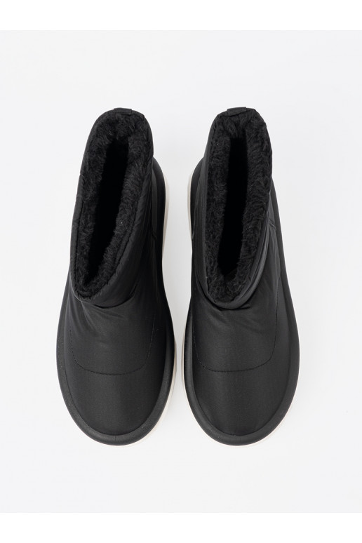 veekindel Naiste lumesaapad Mustad z futrzanym wnętrzem