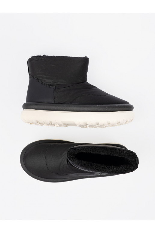 veekindel Naiste lumesaapad Mustad z futrzanym wnętrzem