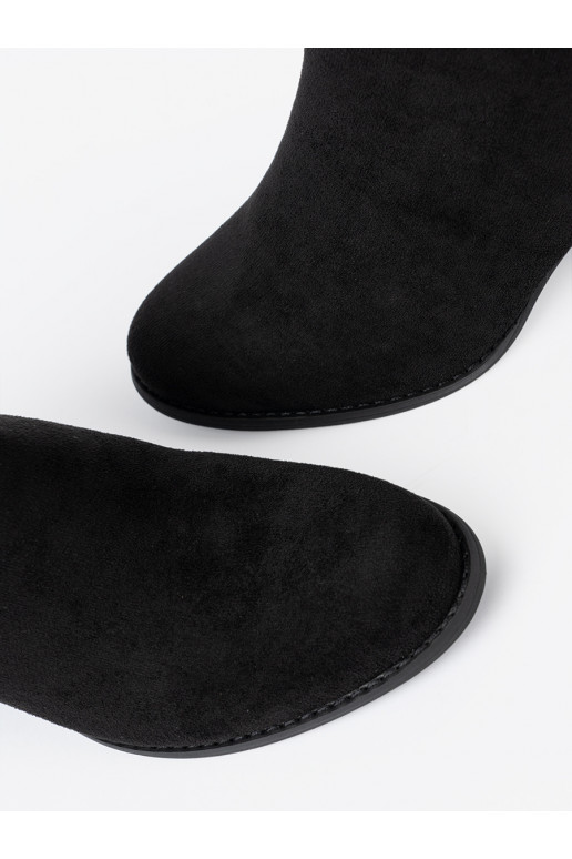 Must naiste saapad z elegancką sprzączką