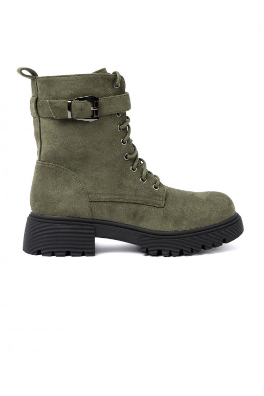 khakivärvi saapad z grubą podeszwą i m