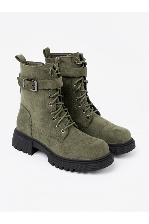 khakivärvi saapad z grubą podeszwą i m