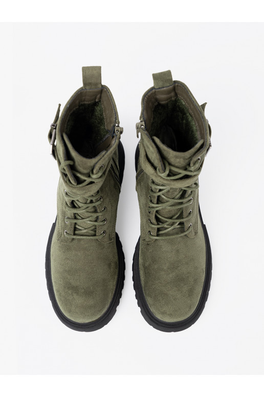 khakivärvi saapad z grubą podeszwą i m