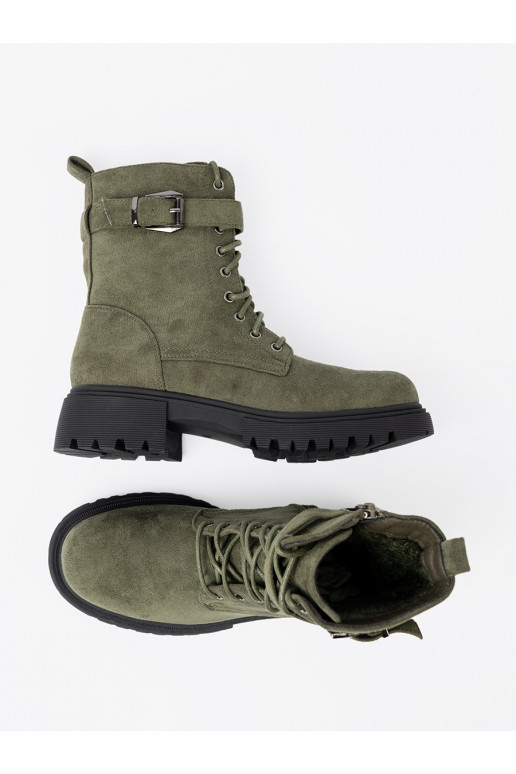 khakivärvi saapad z grubą podeszwą i m