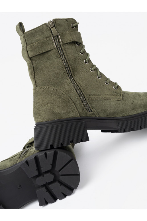 khakivärvi saapad z grubą podeszwą i m