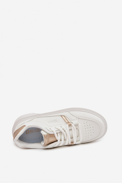 Naisten valged sneakers stiilis kingad platvormiga Big Star SS274359