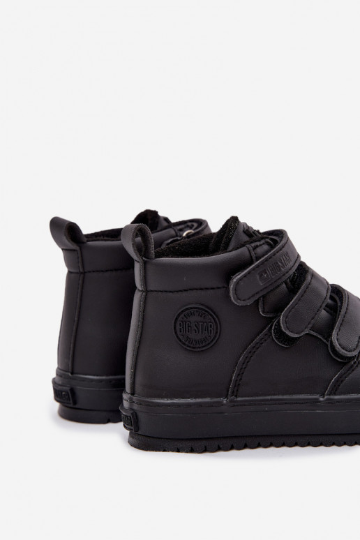 voodriga Mustad poolsaapad Laste jalanõud krõpsudega kinnitatav Big Star SS374070 Must voodriga Mustad poolsaapad Laste jalanõud krõpsudega kinnitatav Big Star SS374070 Must