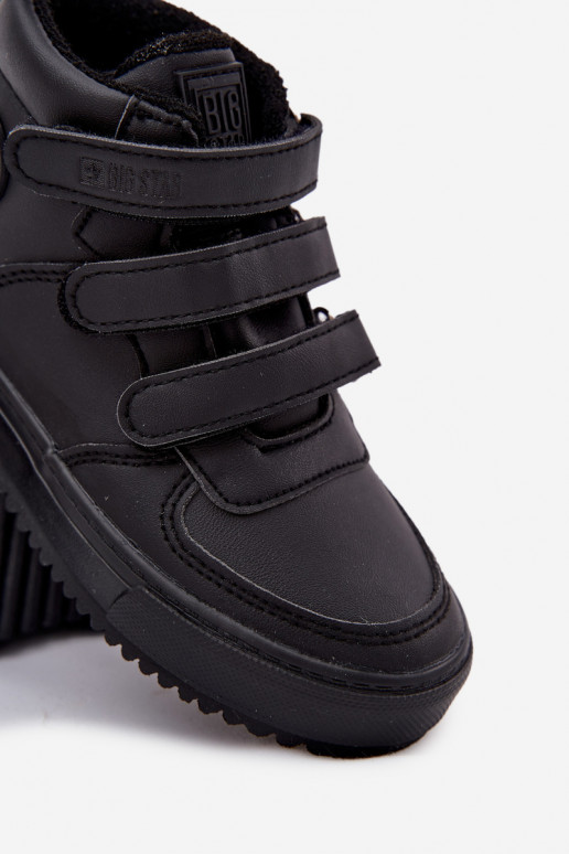 voodriga Mustad poolsaapad Laste jalanõud krõpsudega kinnitatav Big Star SS374070 Must voodriga Mustad poolsaapad Laste jalanõud krõpsudega kinnitatav Big Star SS374070 Must