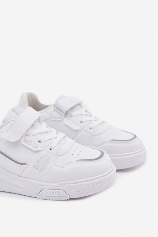 tüüpi jalanõud Laste jalanõud krõpsudega kinnitatav Big Star SS374042 valget värvi  tüüpi jalanõud Laste jalanõud krõpsudega kinnitatav Big Star SS374042 valget värvi