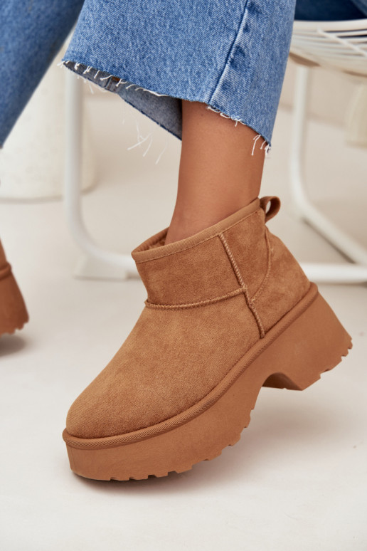 nööpidega lumesaapad   voodriga karusnahaga pruunid värvi Mavelle