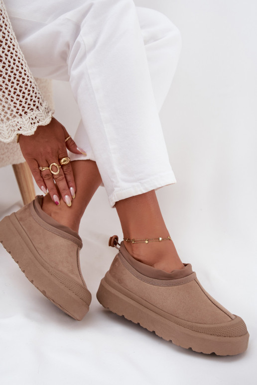 nööpidega lumesaapad  platvormiga  beeži värvi Izamine