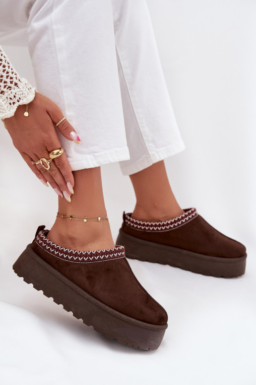  nööpidega lumesaapad  Z Haftem platvormiga Czekoladowe Narirya