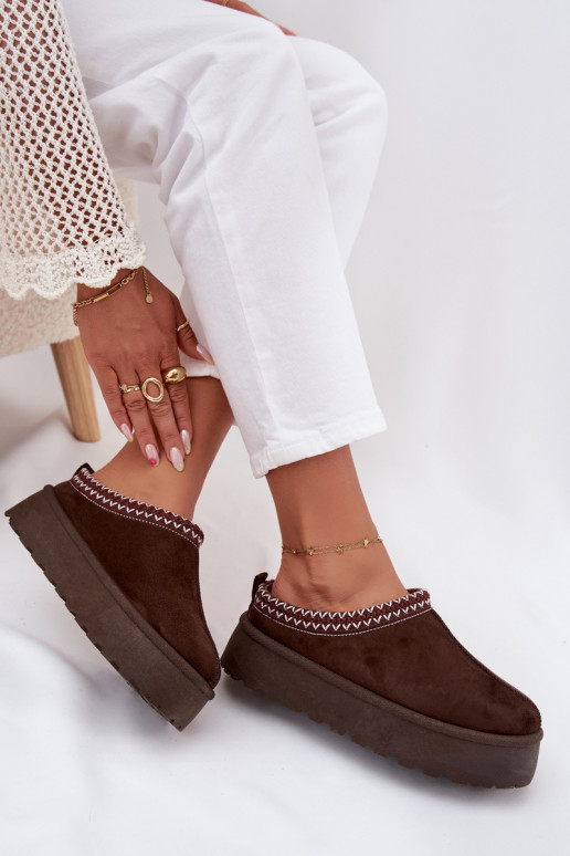  nööpidega lumesaapad  Z Haftem platvormiga Czekoladowe Narirya