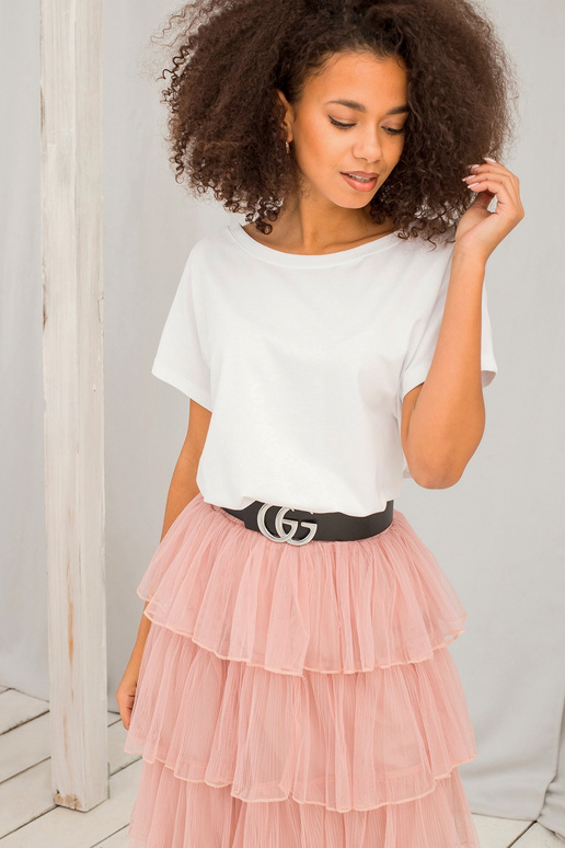 Valge naiste T-särk seljakaelusega Fire Valge naiste T-särk seljakaelusega Fire