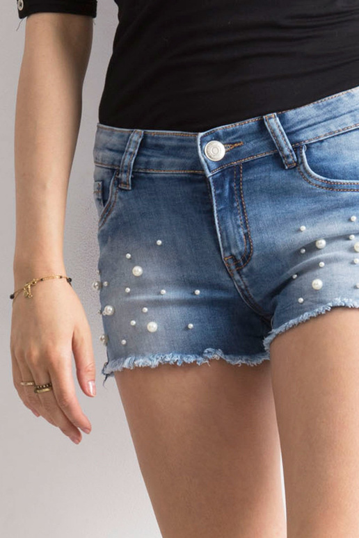 Sinised pärlitega teksapüksid