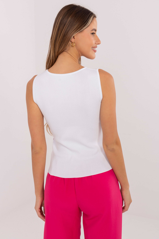 Valge ja lilla triibuline topp