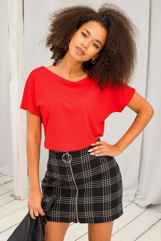 T-shirt-RV-TS-4662.38P-czerwony T-shirt-RV-TS-4662.38P-czerwony