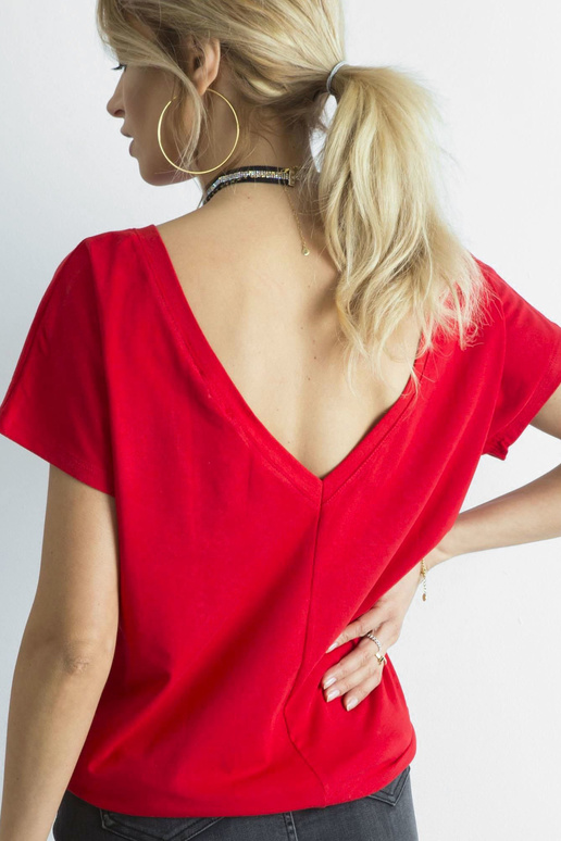 T-shirt-RV-TS-4662.38P-czerwony T-shirt-RV-TS-4662.38P-czerwony