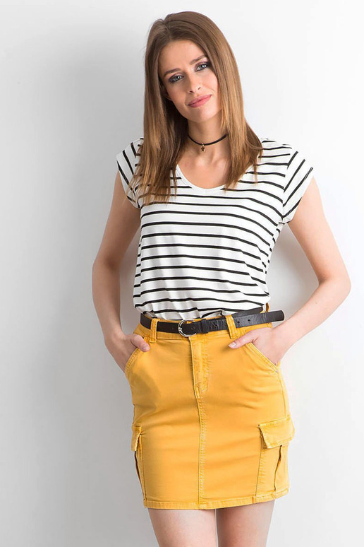 Kollane teksaseelik taskutega