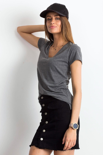 Tumehall melanž T-särk ruut